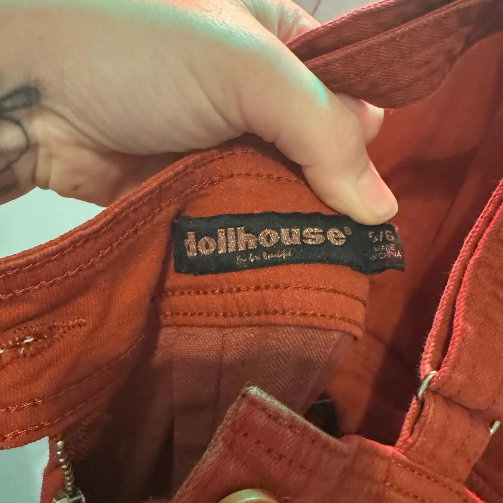 Rustic orange Wide-Leg V-Neck Jumpsuit - Picture 3 of 3